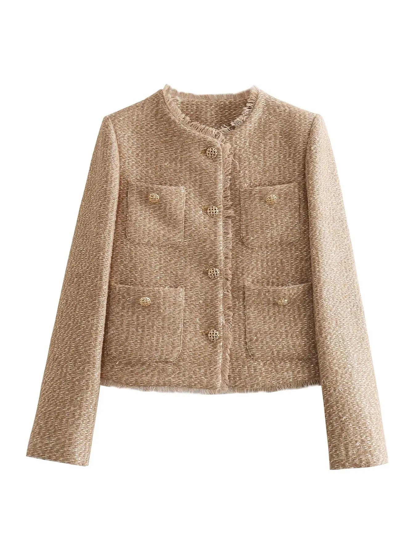 Short Tweed Blazer Jacket
