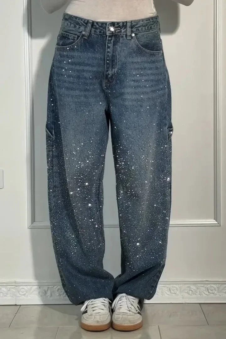 Valentina — High-Waist Glitter Jeans