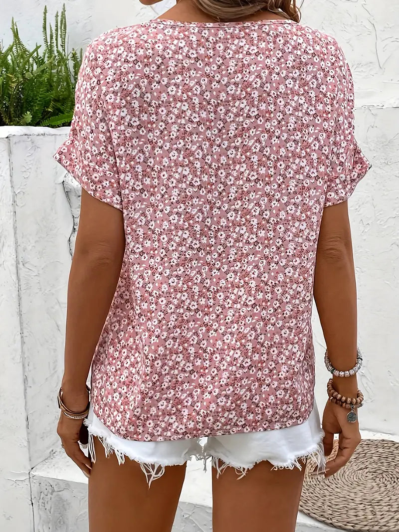 Floral Button Sun Top