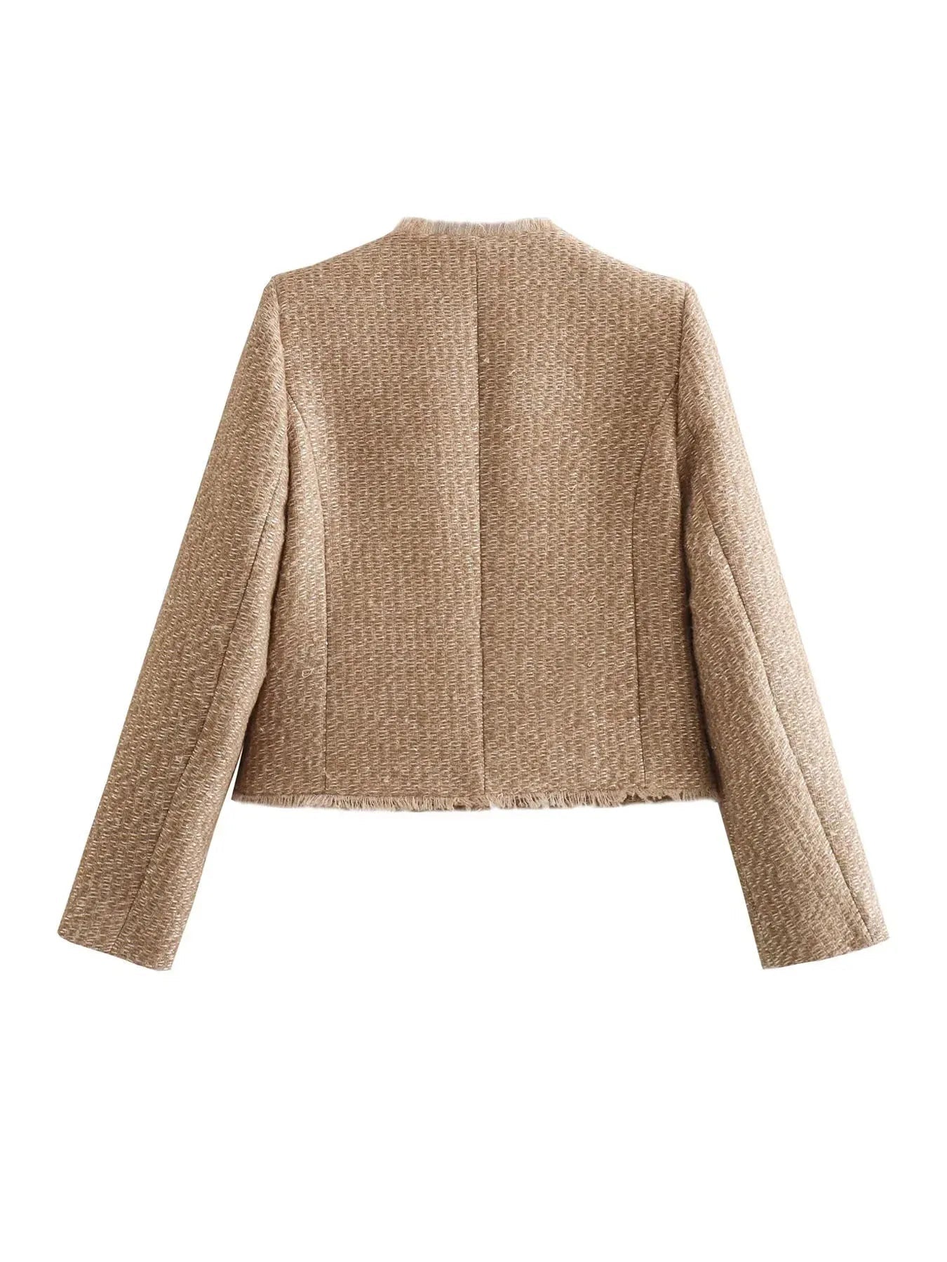 Short Tweed Blazer Jacket