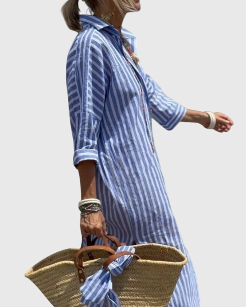 Ellen — Classic Striped Dress