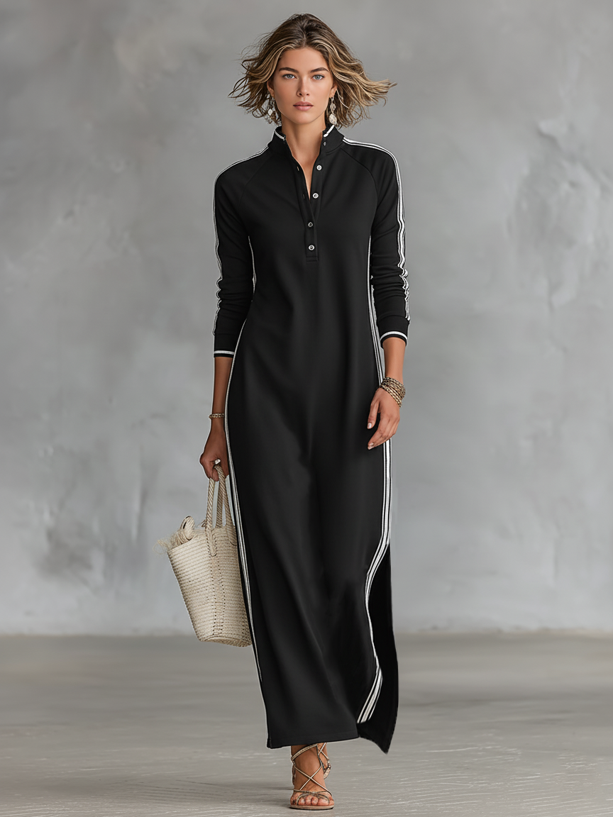 Elara | Minimalist Sweatshirt Maxi Dress
