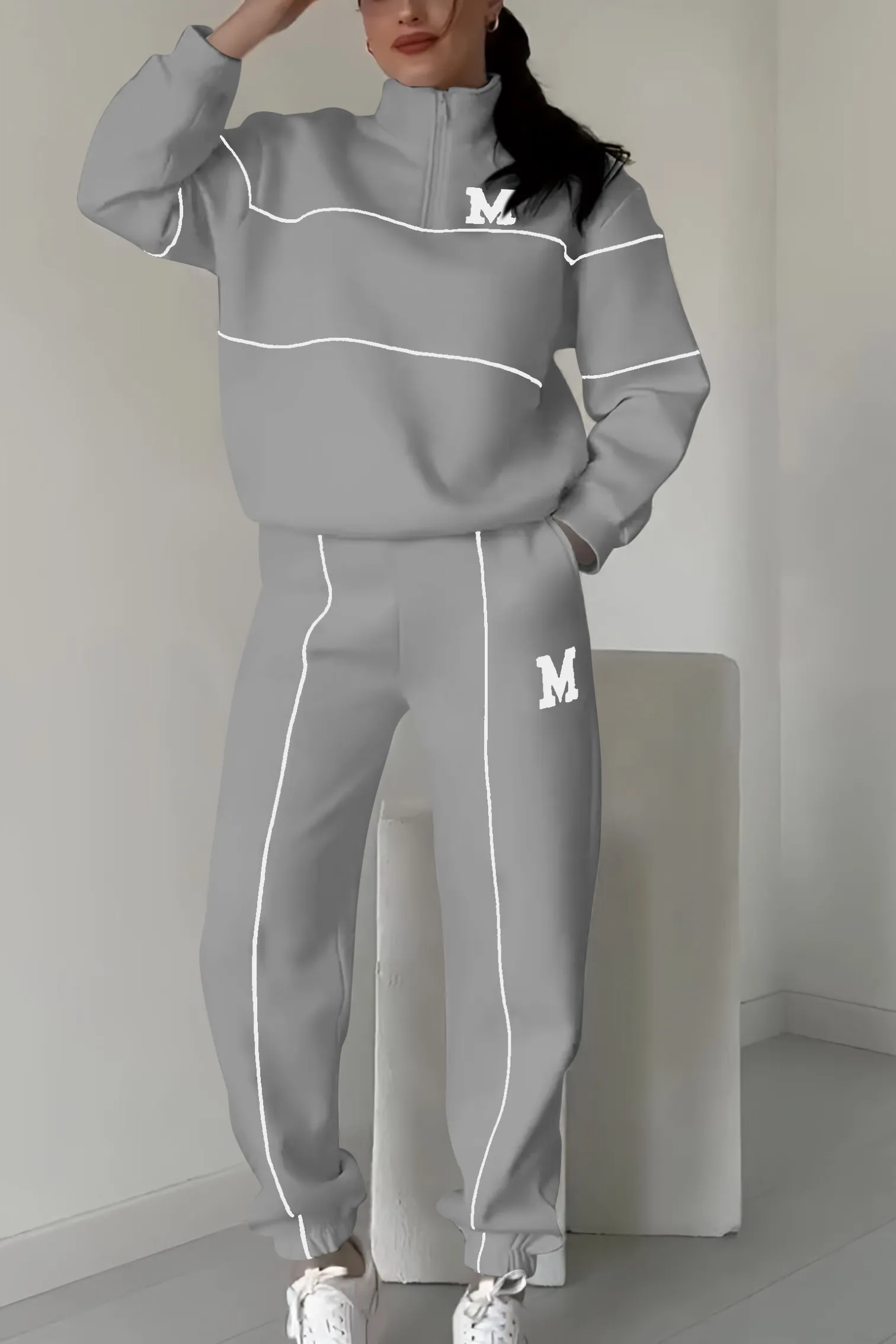DESIREE – SPORTY ZIP LOUNGE SET