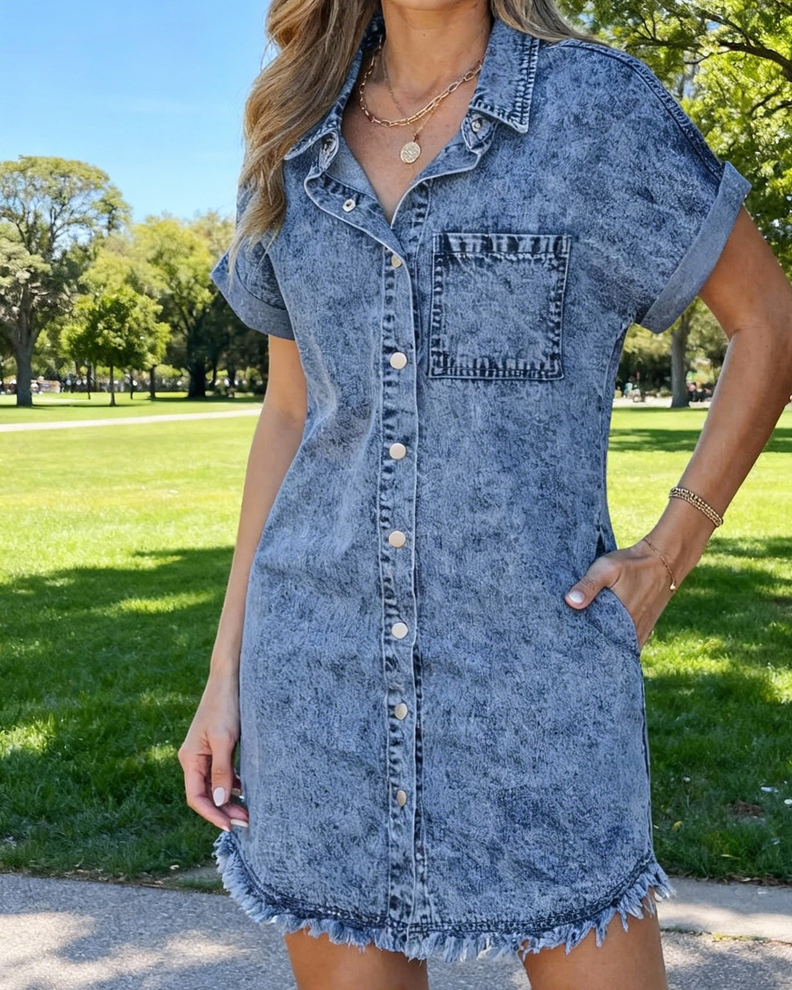 Denim Shirt Dress