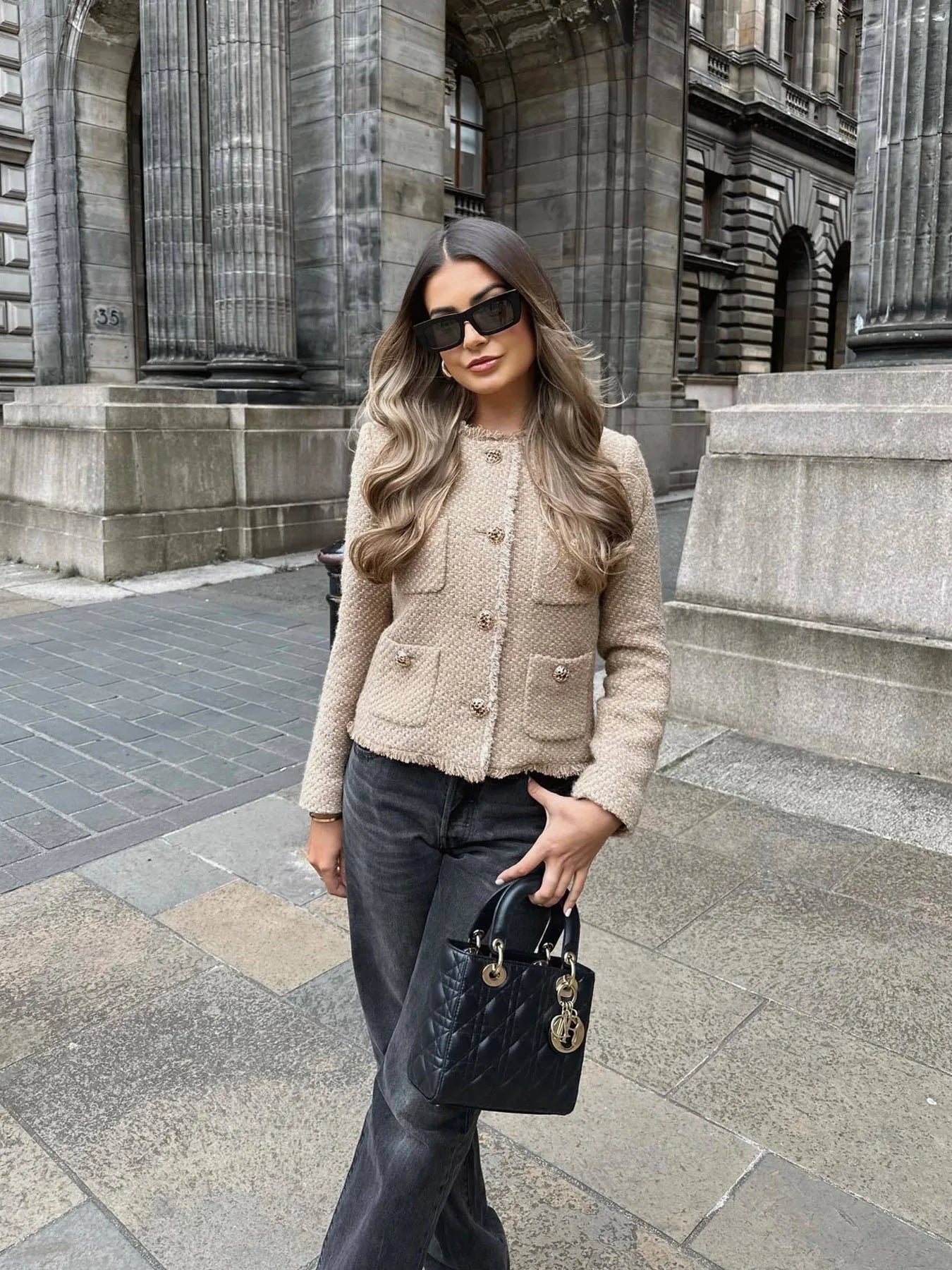 Short Tweed Blazer Jacket