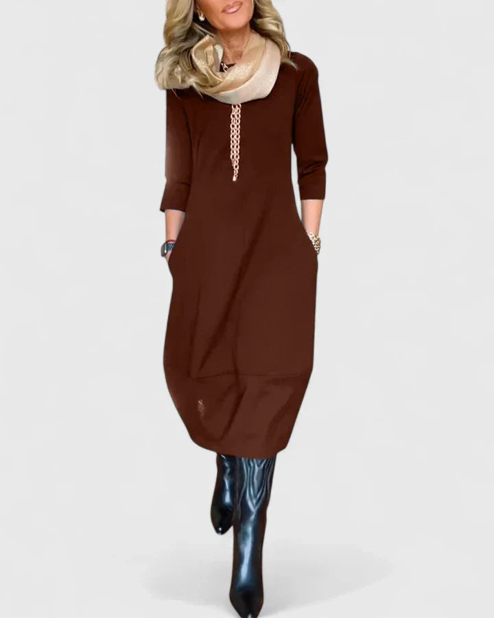 Danyshka — Round-Neck Midi Dress