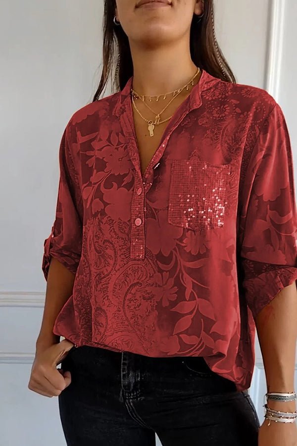 Pauline — Relaxed Sequin Top