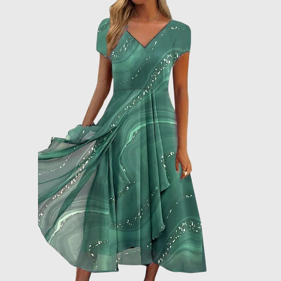 Aubrielle — Flowing Midi Dress
