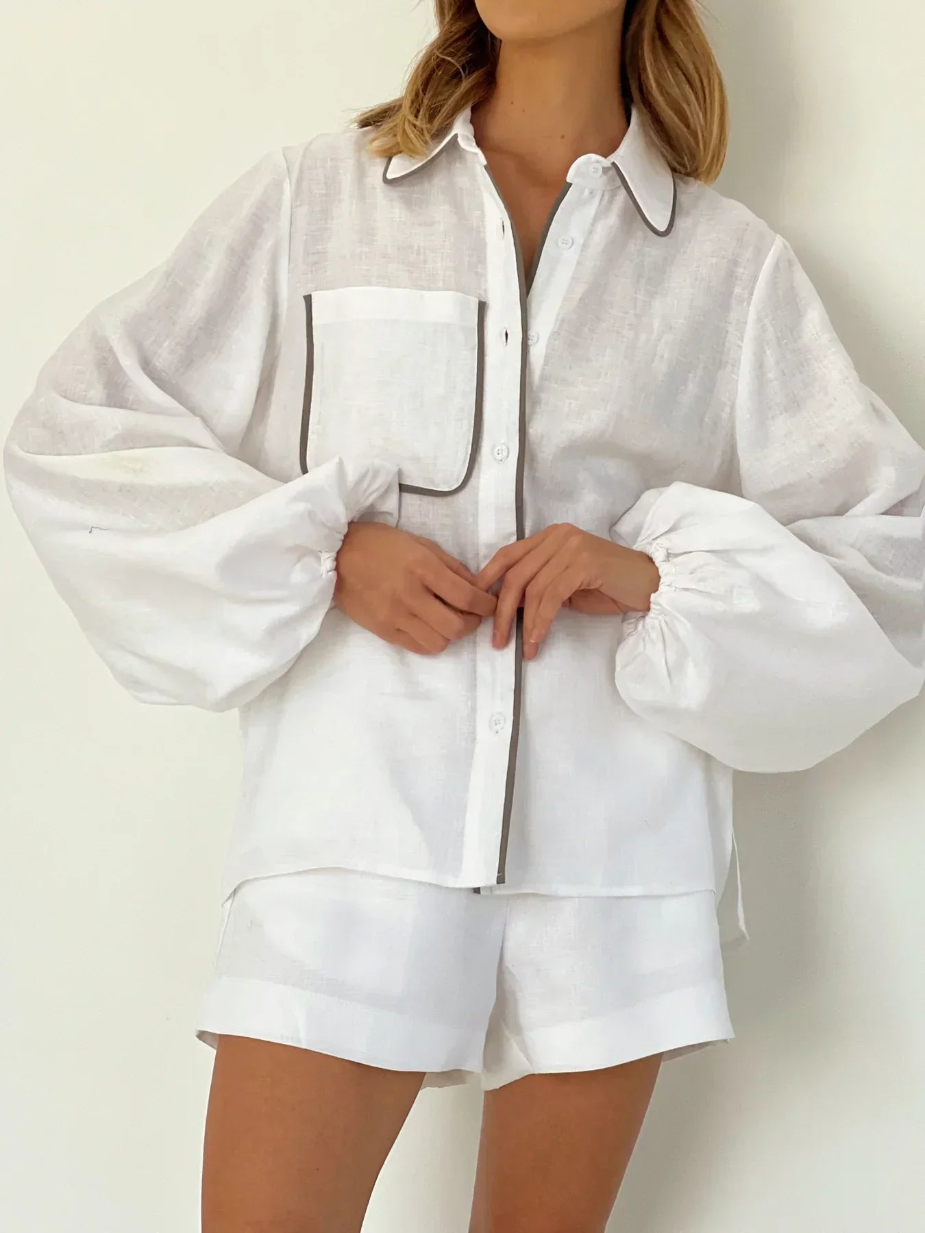 Natalie | Women’s Two Piece Romper Short Set
