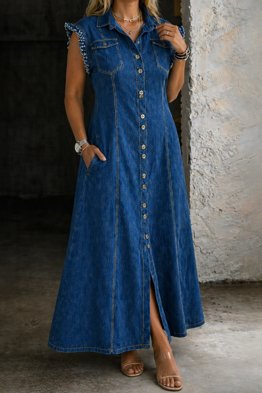 Plus Size Denim Dress