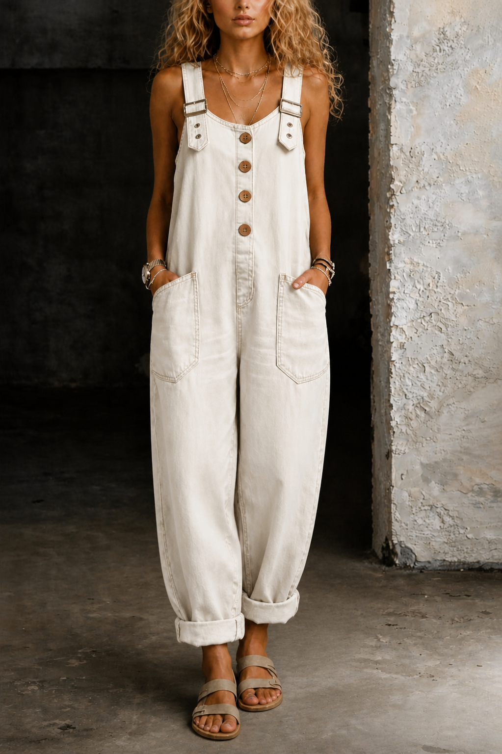 Moxelle | Denim Overall Jumpsuit