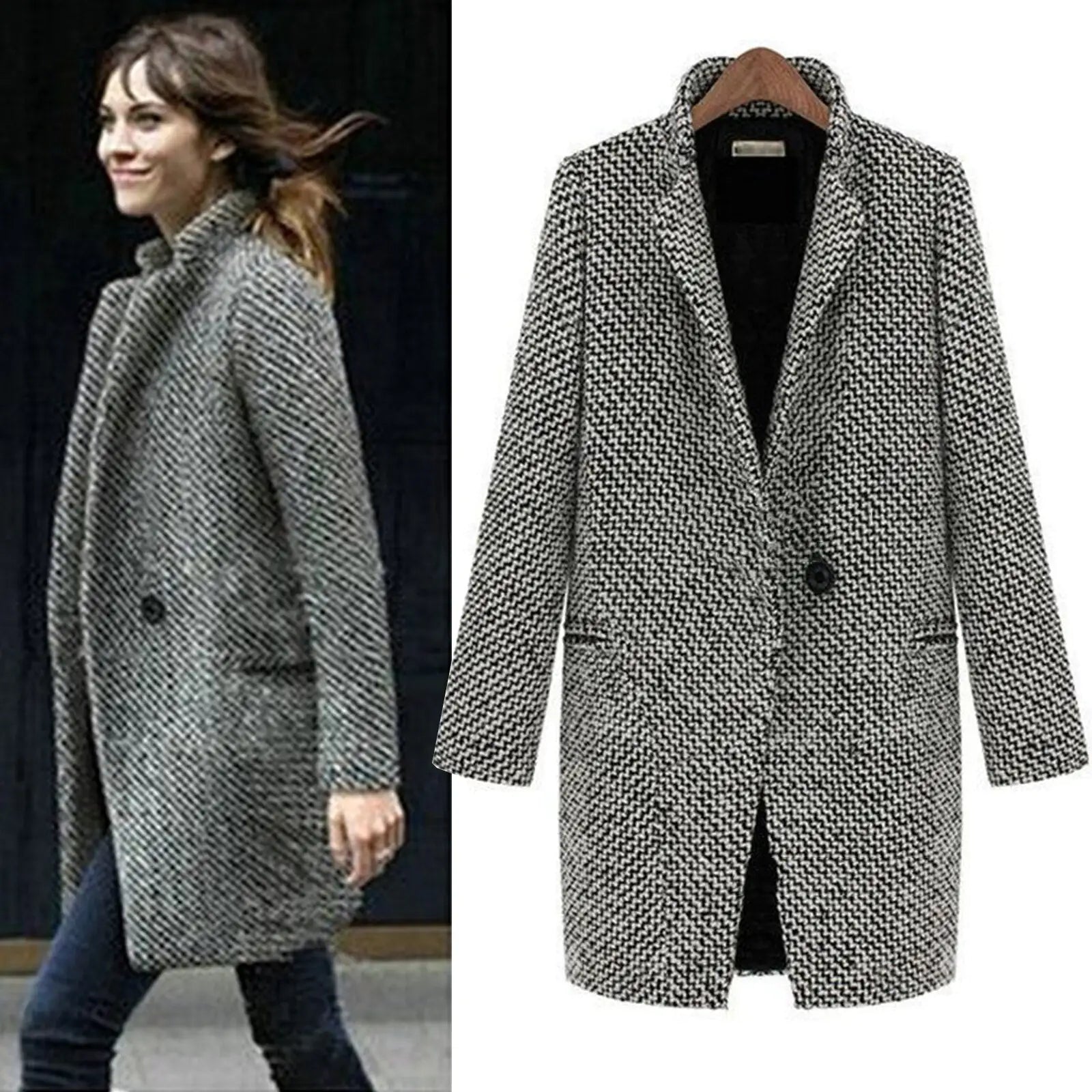 Long Wool Blend Coat