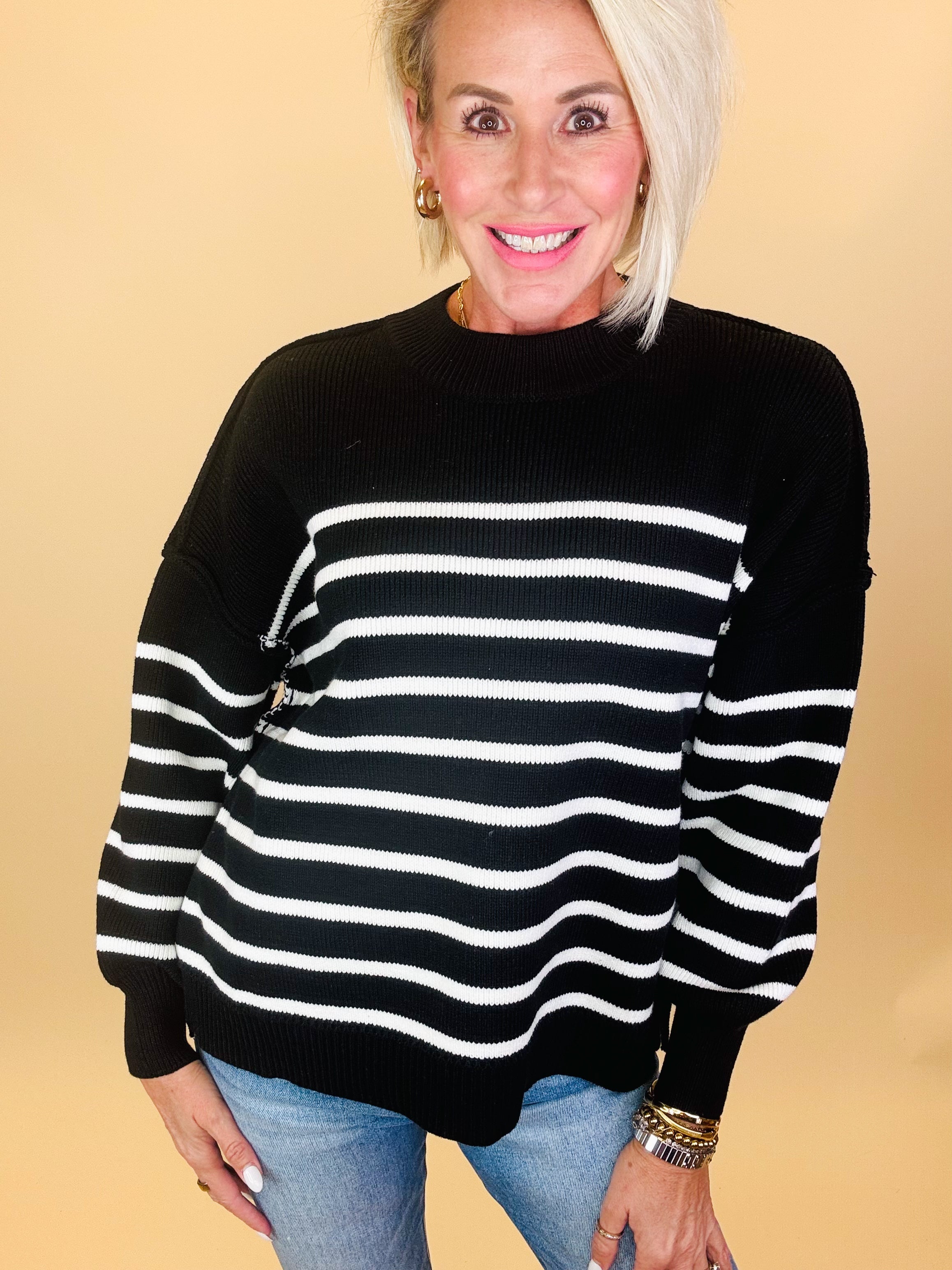 Striped Knit Sweater