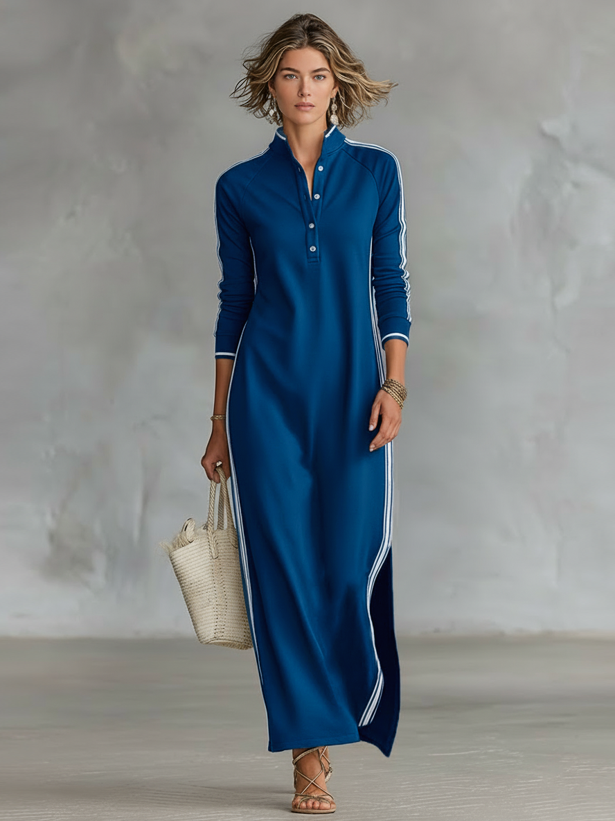 Elara | Minimalist Sweatshirt Maxi Dress