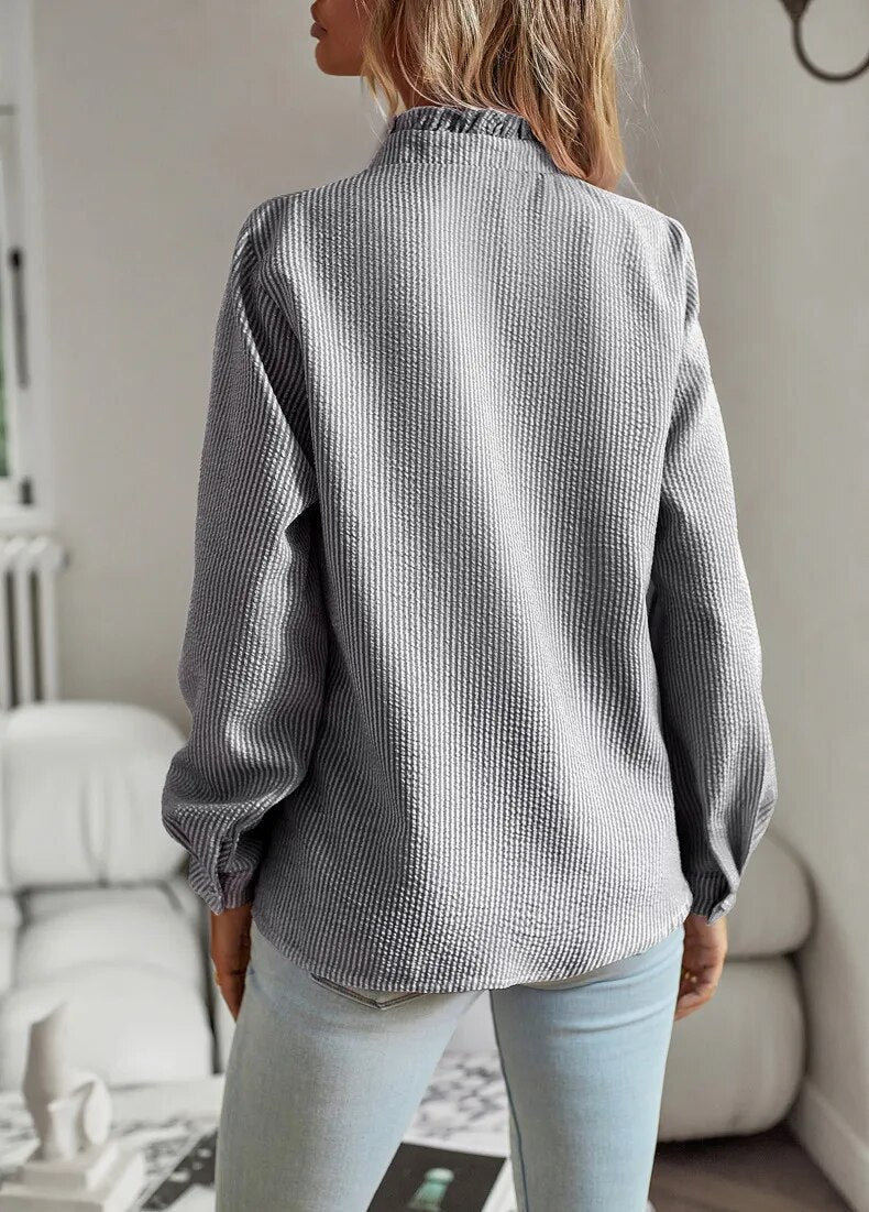 Reese — Pleated Long Sleeve Shirt