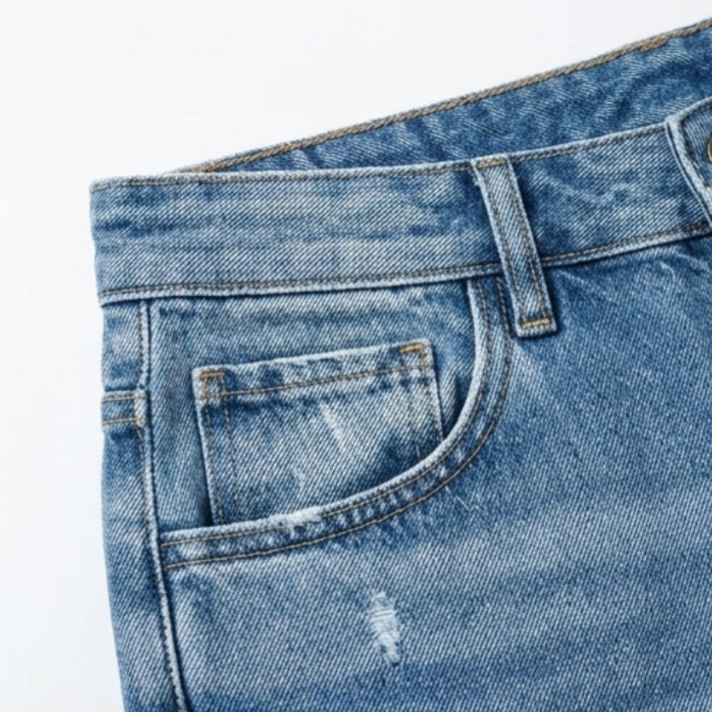 Vivara — Fringed Cropped Straight Jeans