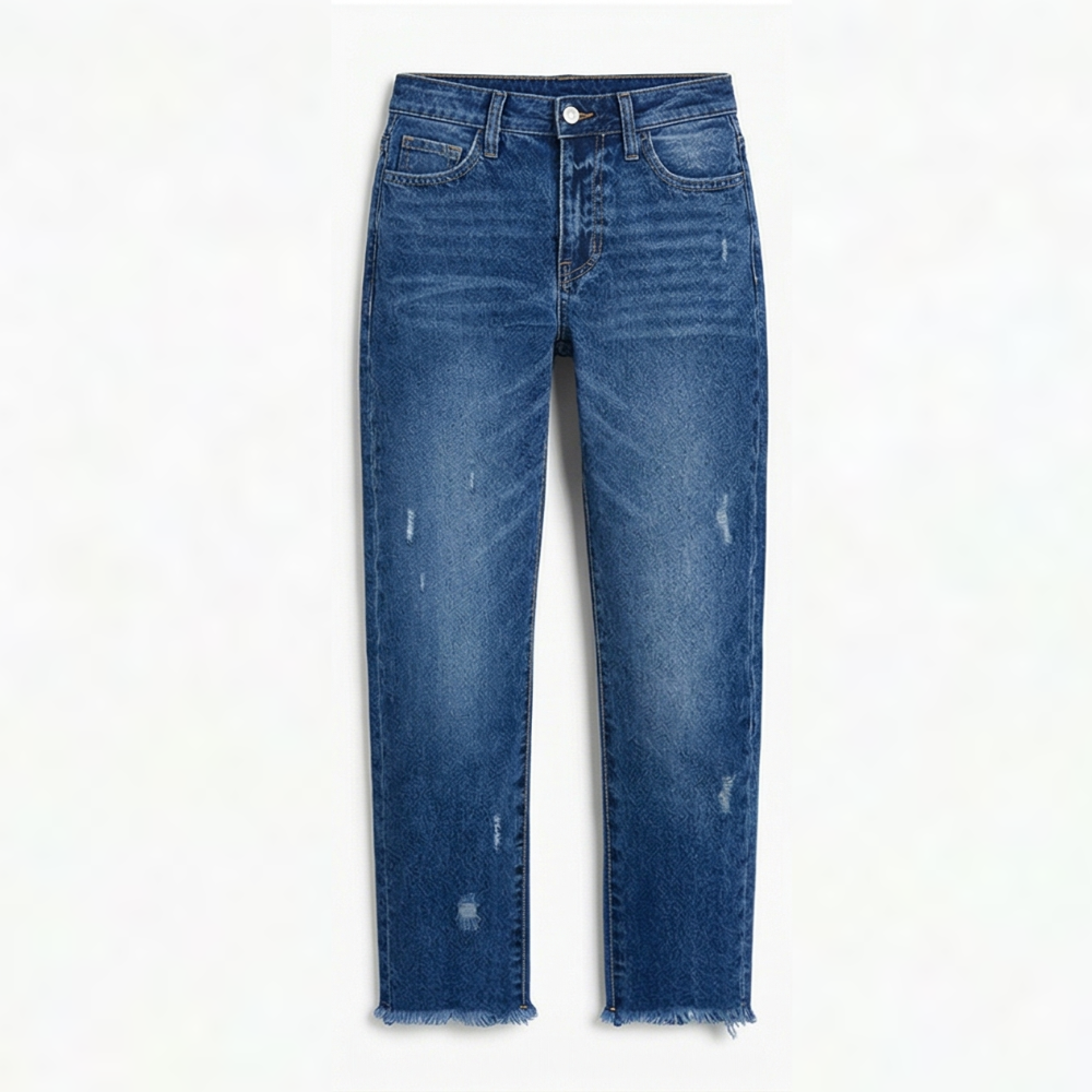 Vivara — Fringed Cropped Straight Jeans