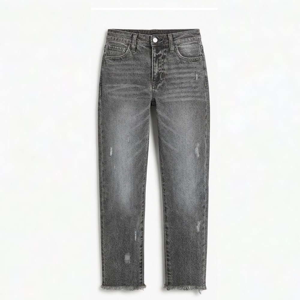 Vivara — Fringed Cropped Straight Jeans