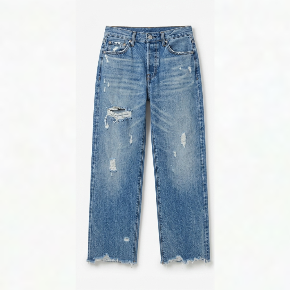 Vivara — Fringed Cropped Straight Jeans