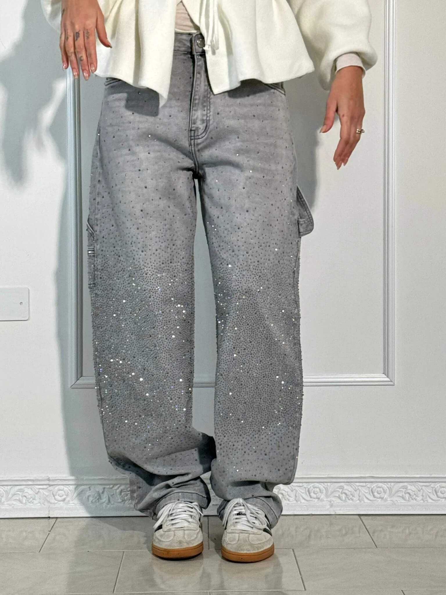 Valentina — High-Waist Glitter Jeans