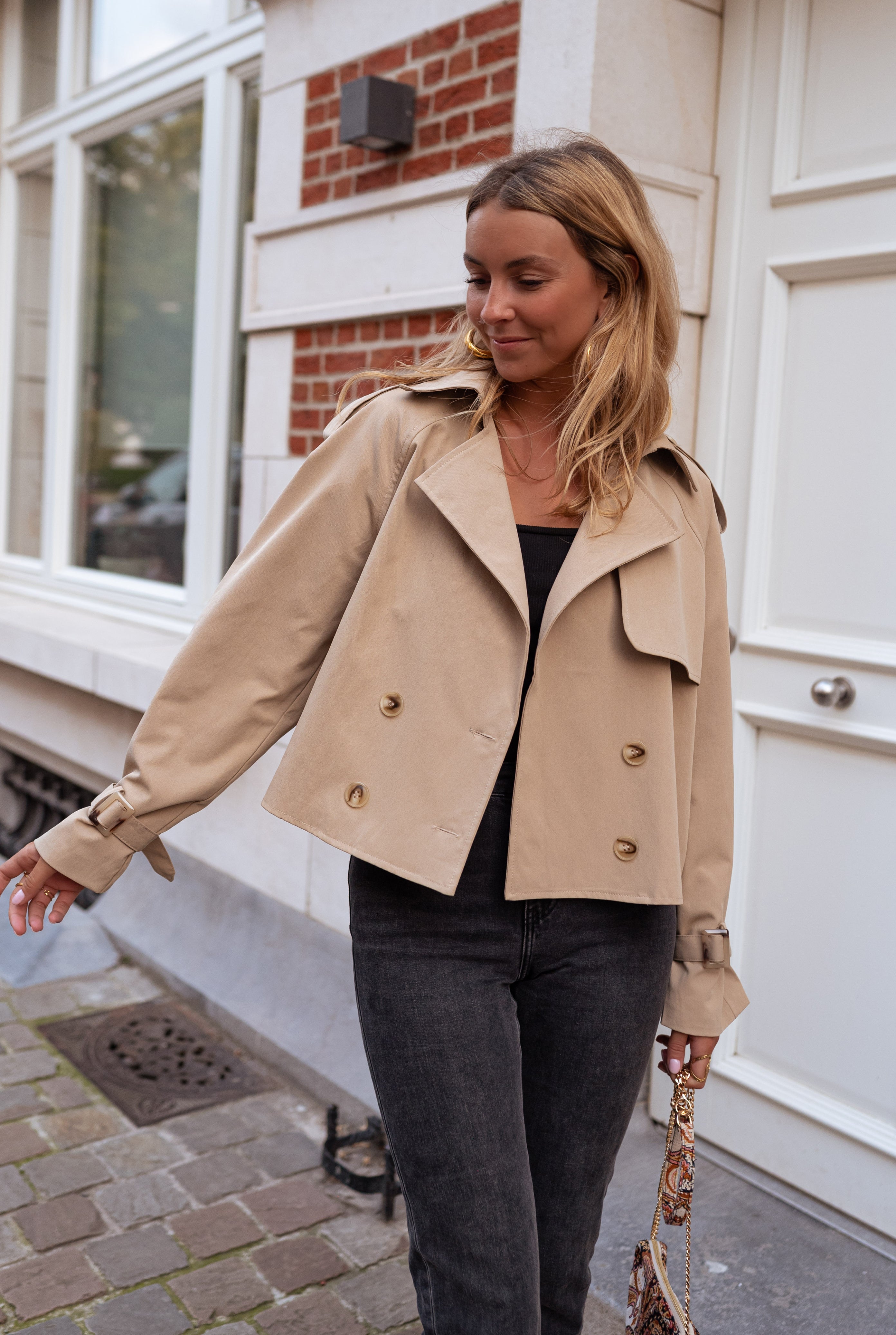 Elegant Belted Trench Coat