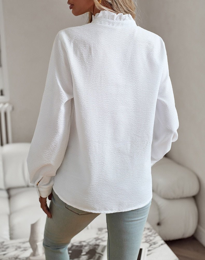 Reese — Pleated Long Sleeve Shirt