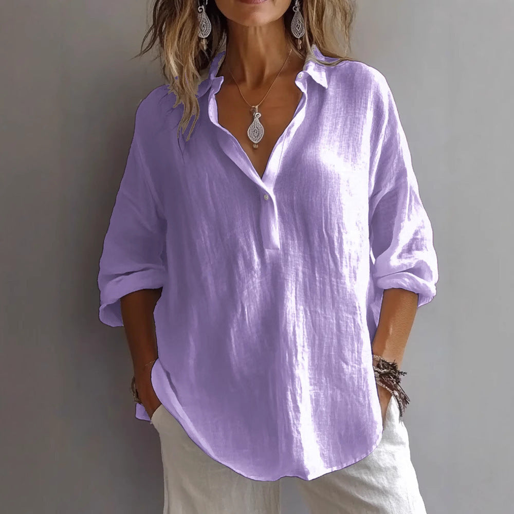 Classic V-Neck Blouse
