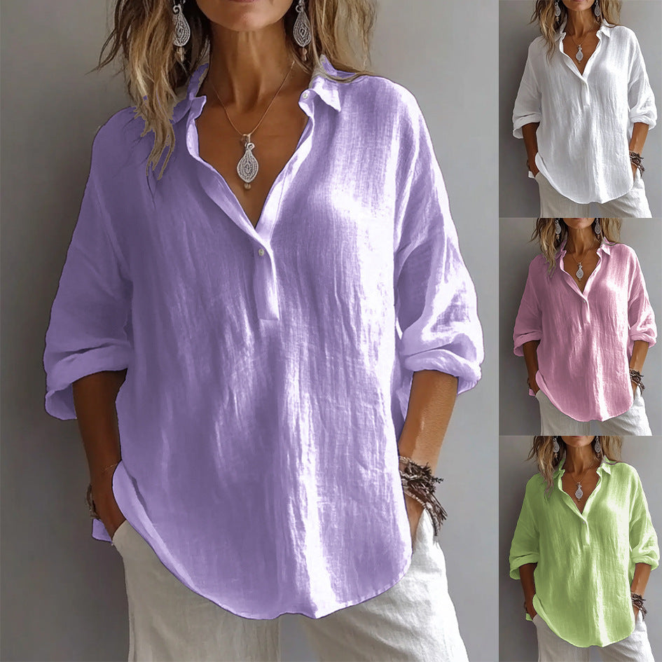 Classic V-Neck Blouse