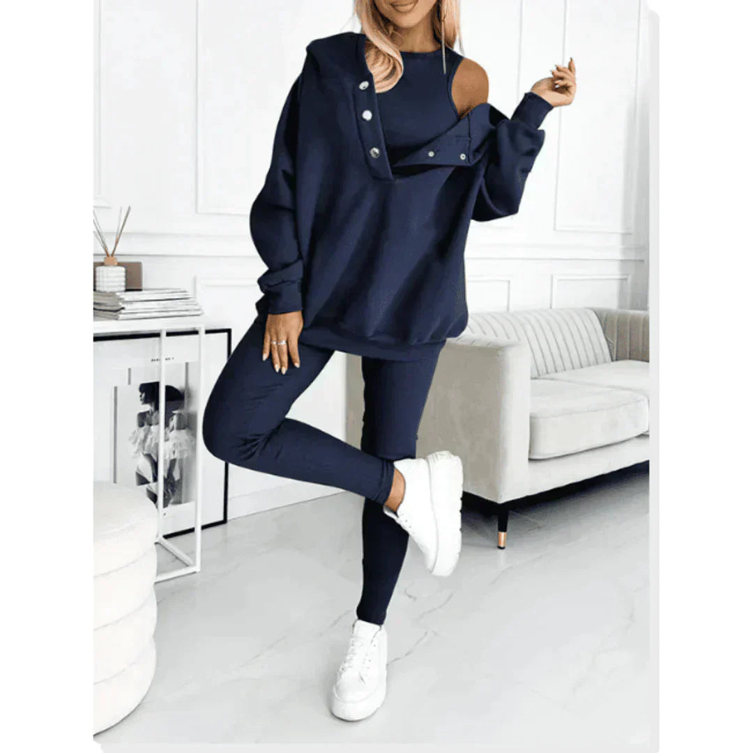 Olivia | Women’s Trendy Three Piece Lounge Winter Set