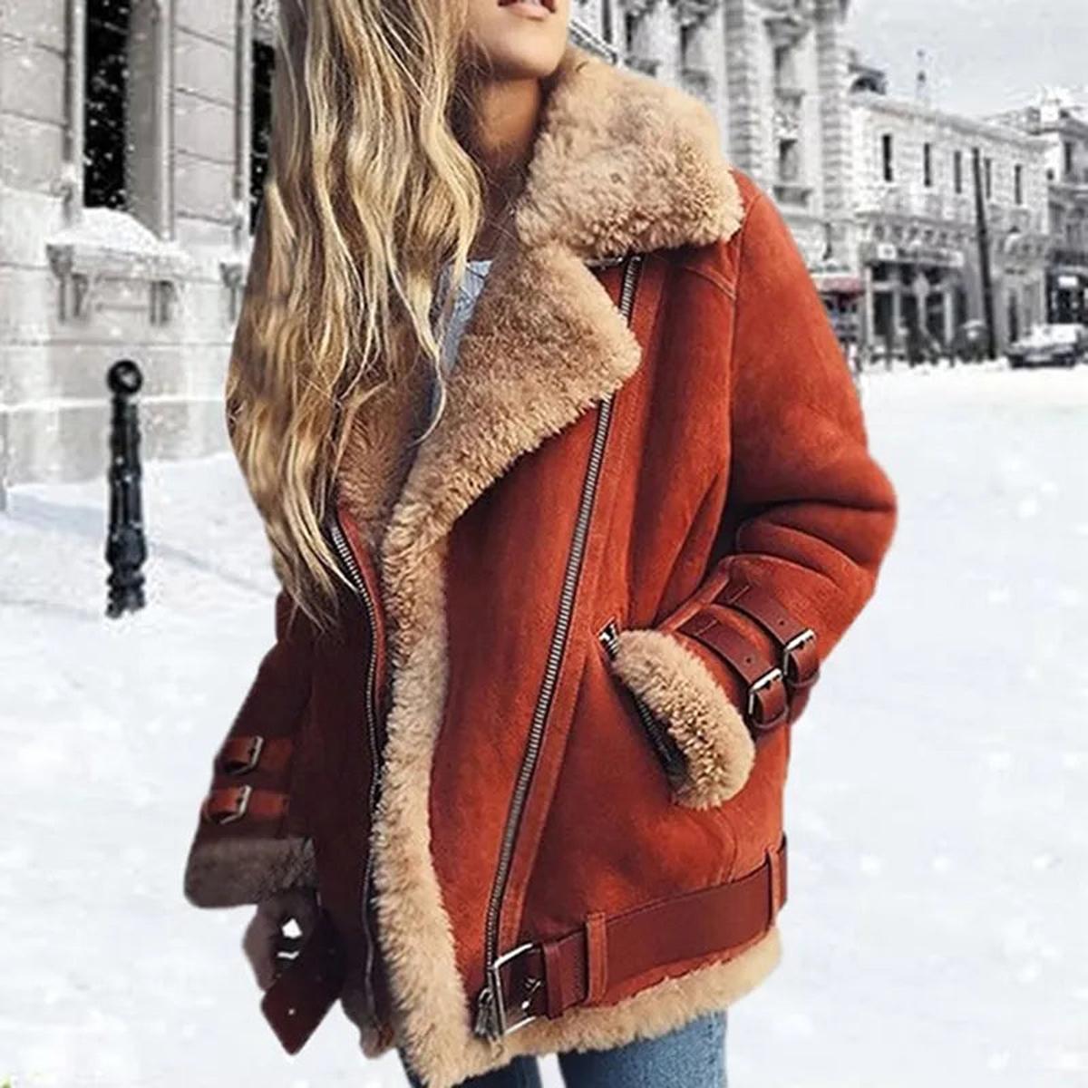 Faux Fur Lined Moto Jacket