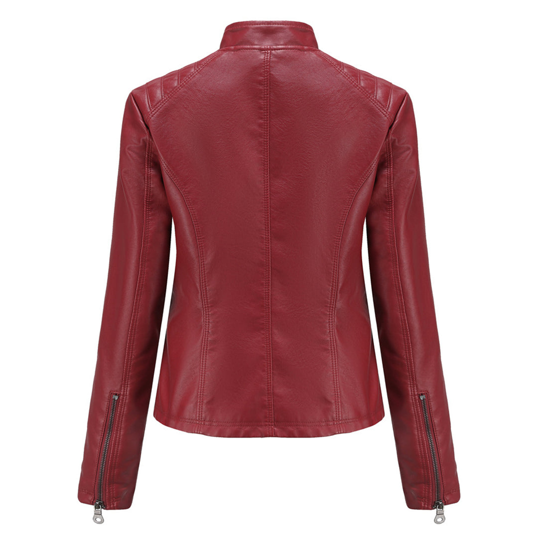 Classic Zip-Up Biker Jacket
