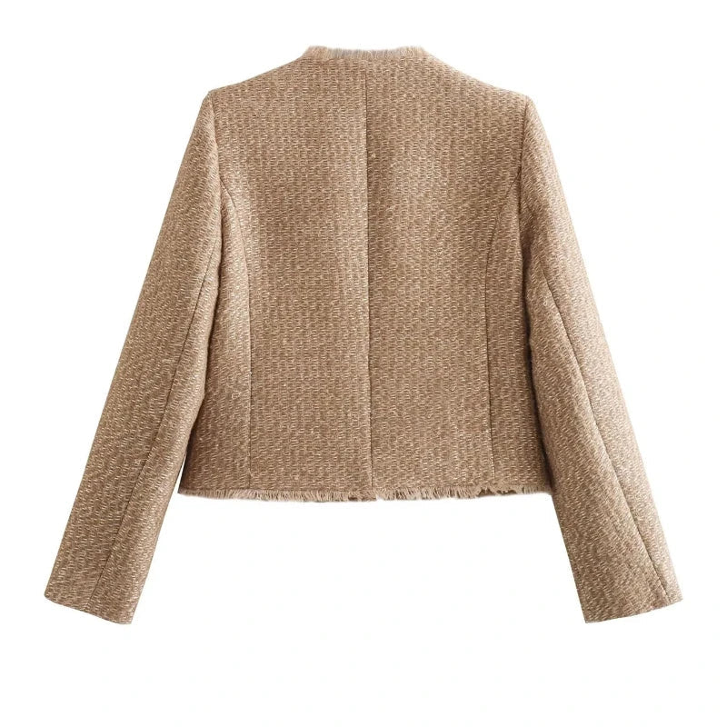 Tweed Button-Down Jacket