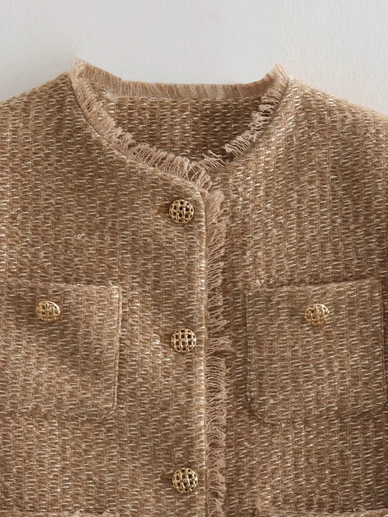 Tweed Button-Down Jacket