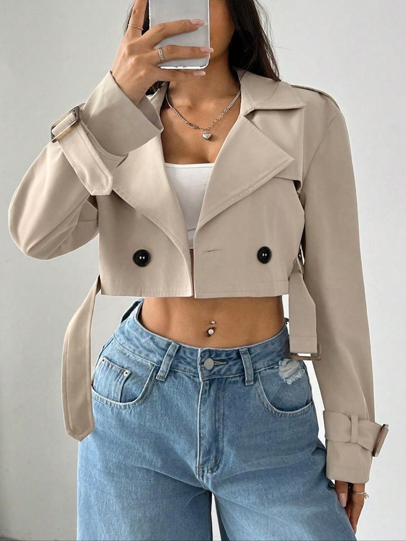 Vintage Wash Cropped Trench