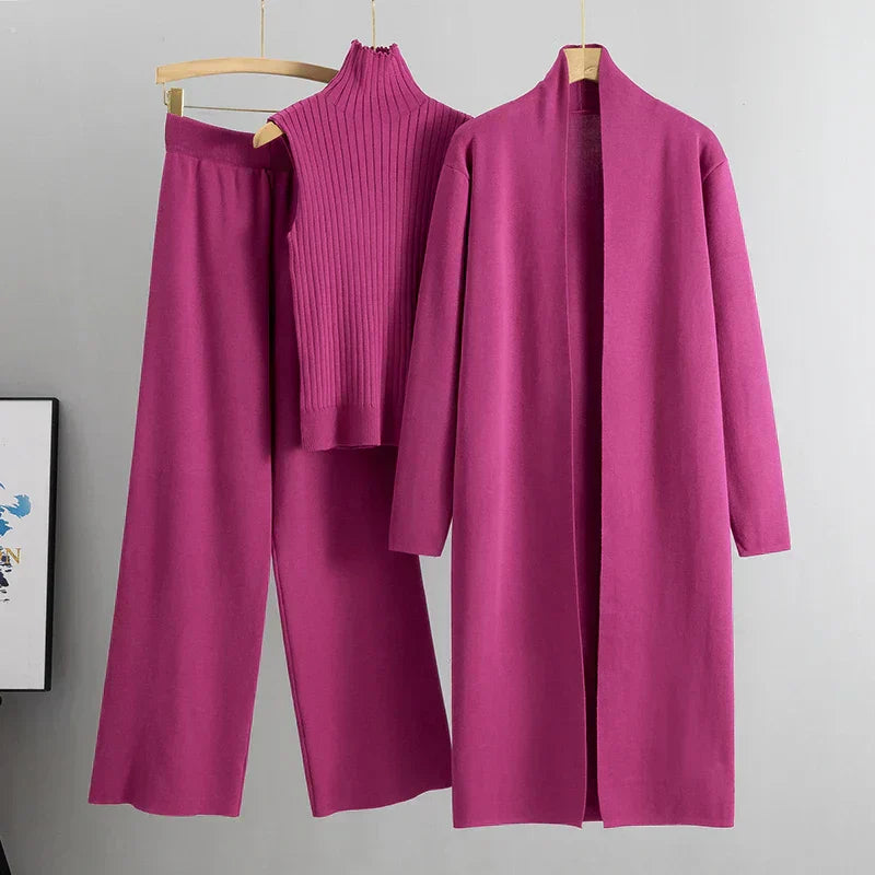 Jessica | Women’s Three-Piece Cardigan And Pants Set