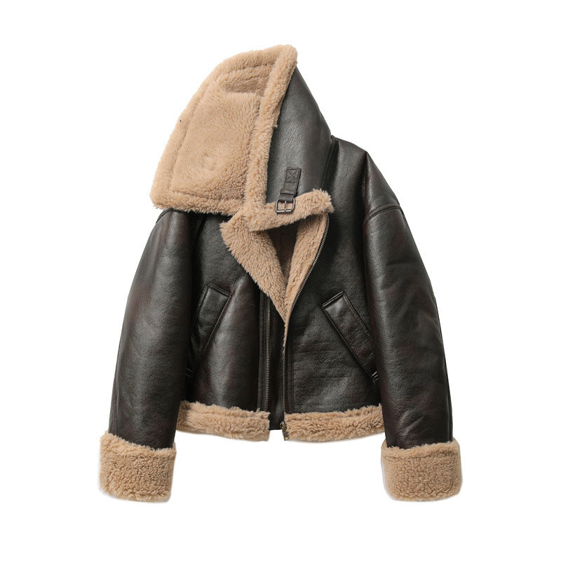 Double-Sided Cropped Wool Jacket
