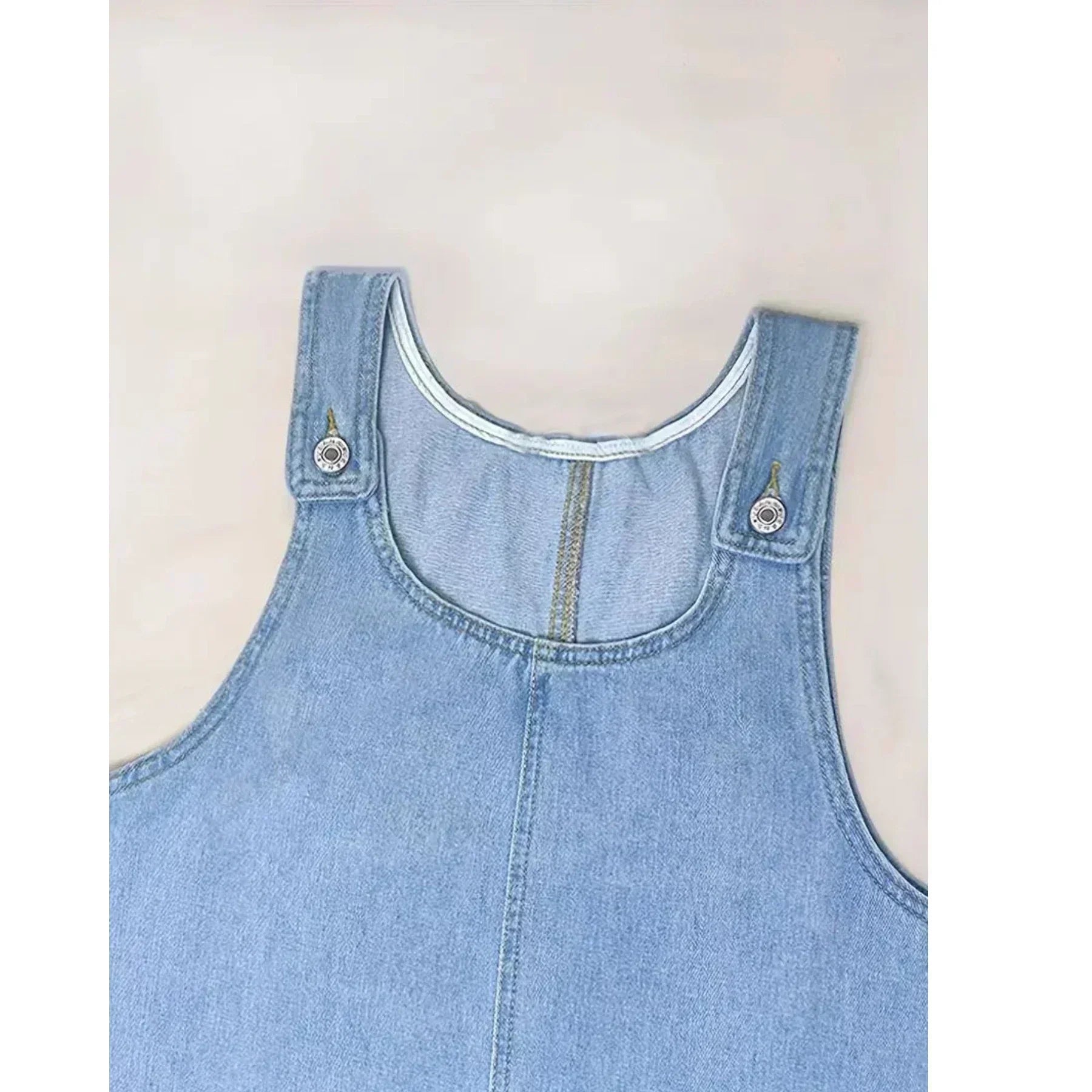 Casual Denim Pocket Dress
