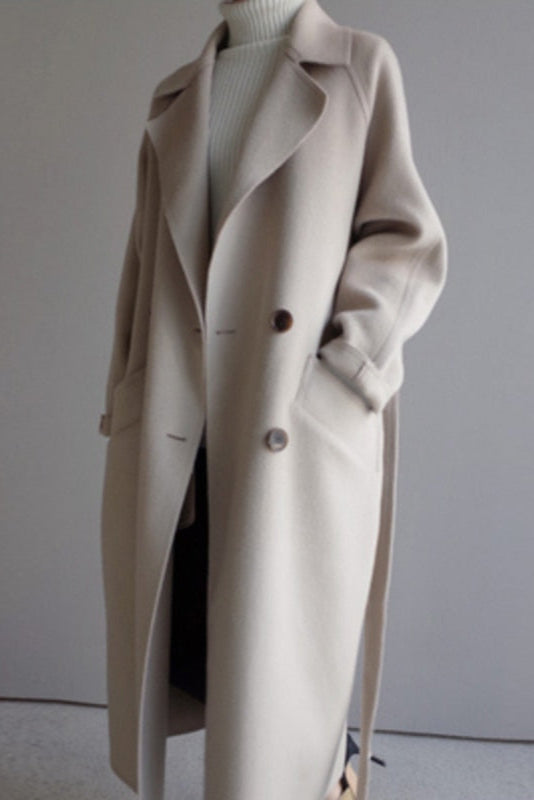 Warm Wool-Blend Longline Coat