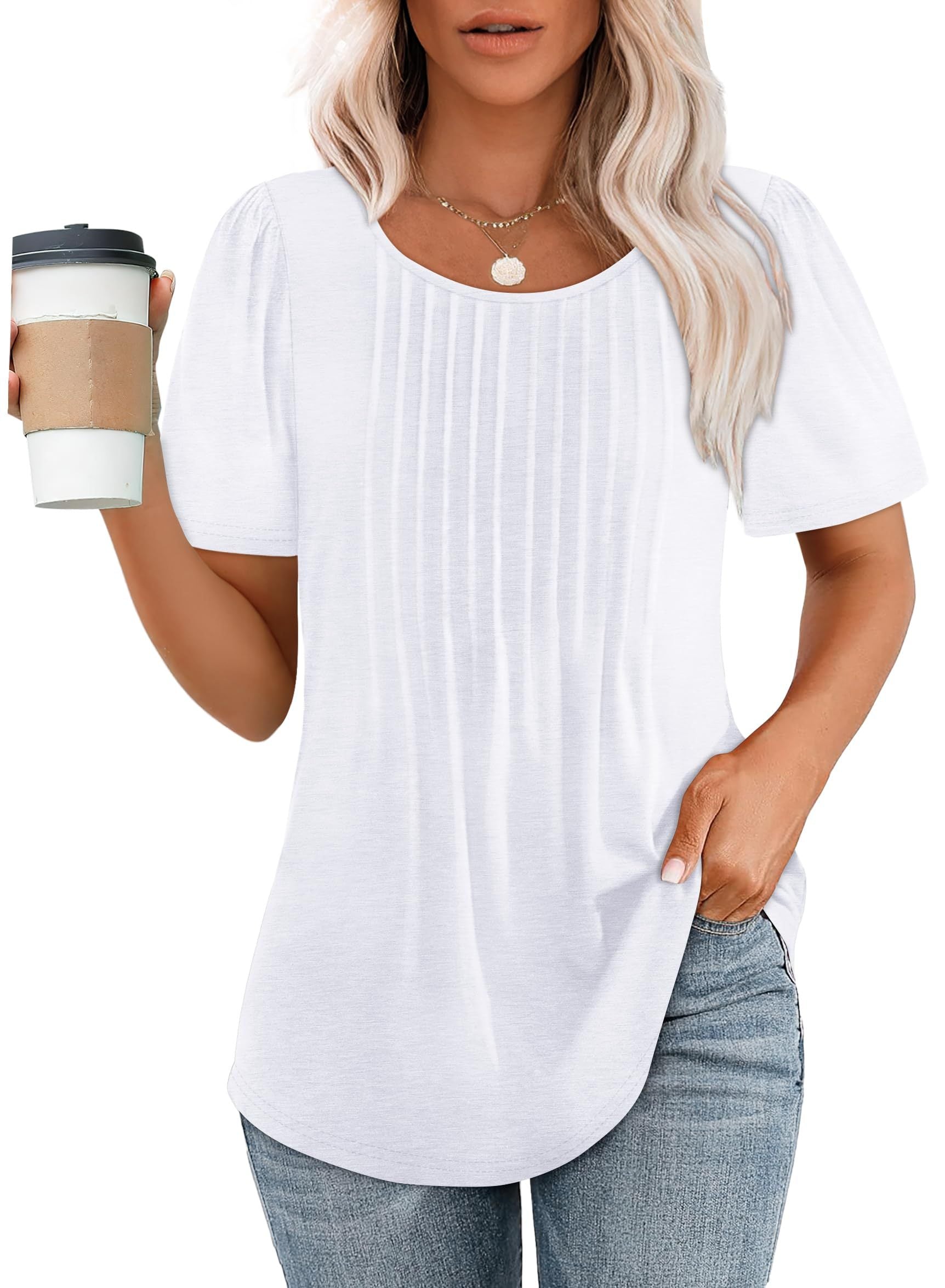 Amelie — Elegant Pleated Top
