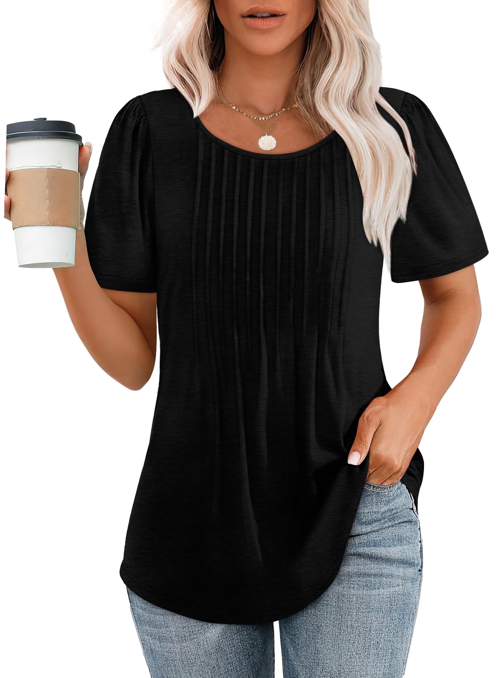 Amelie — Elegant Pleated Top