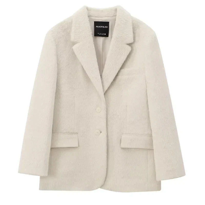 Faux Fur Blazer Jacket