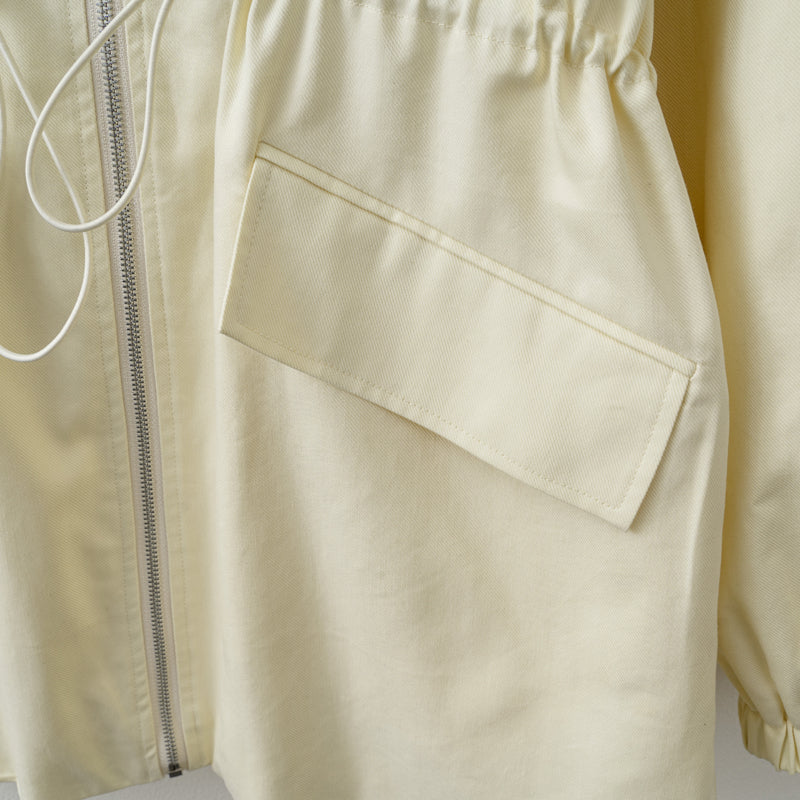 Adjustable Waist Zip Jacket