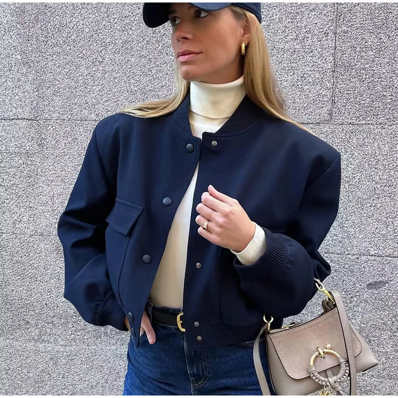 Short Bomber Winter Jacket