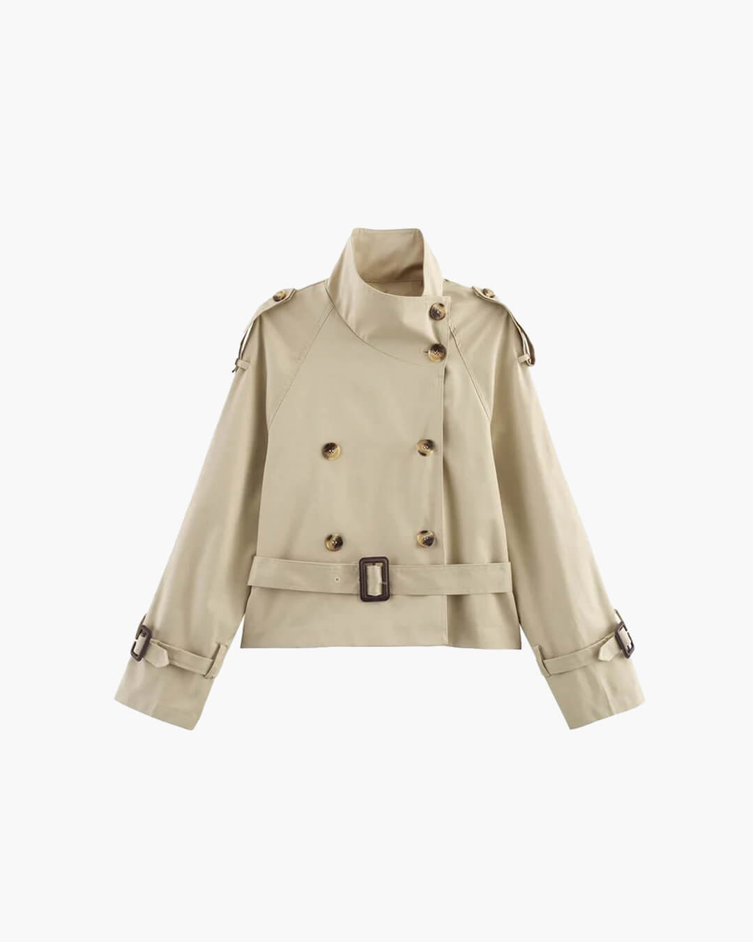 Belted Double-Breasted Trench Jacket