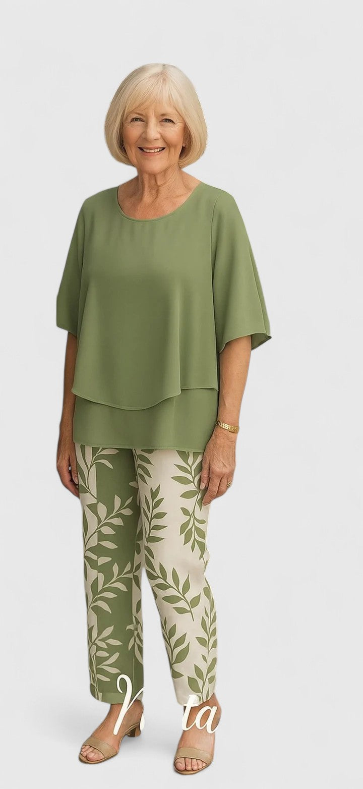 Marzyelle — Crew Neck Top and Trousers