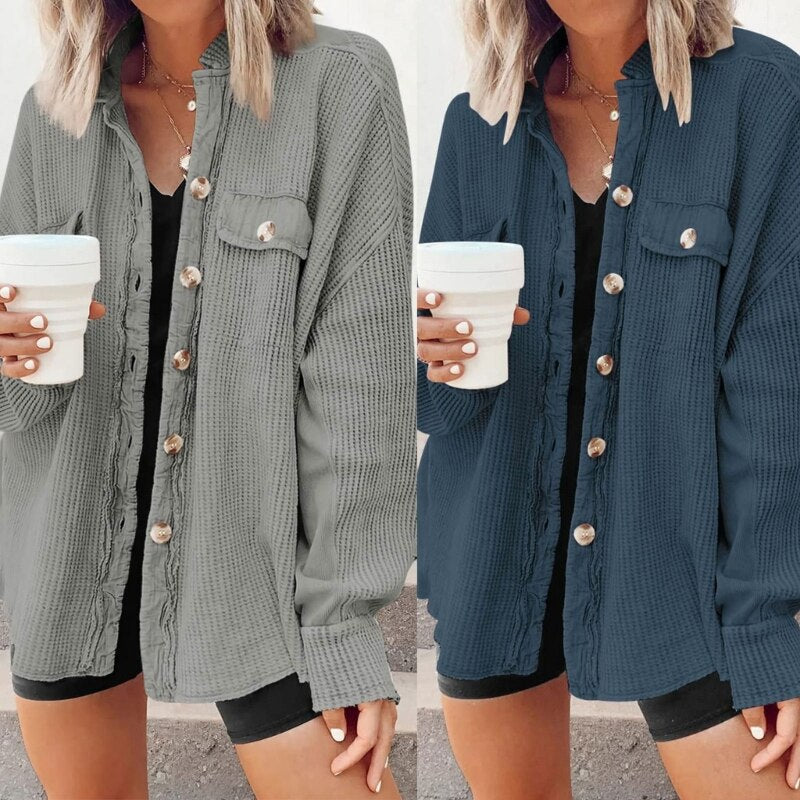 Casual Cardigan with Patch Pockets
