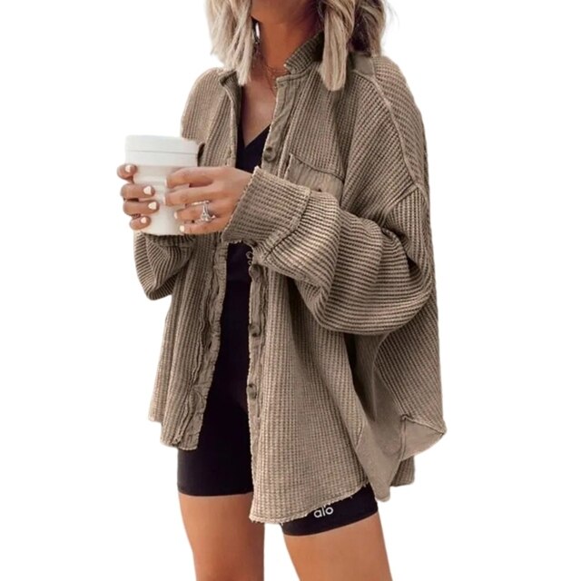 Casual Cardigan with Patch Pockets