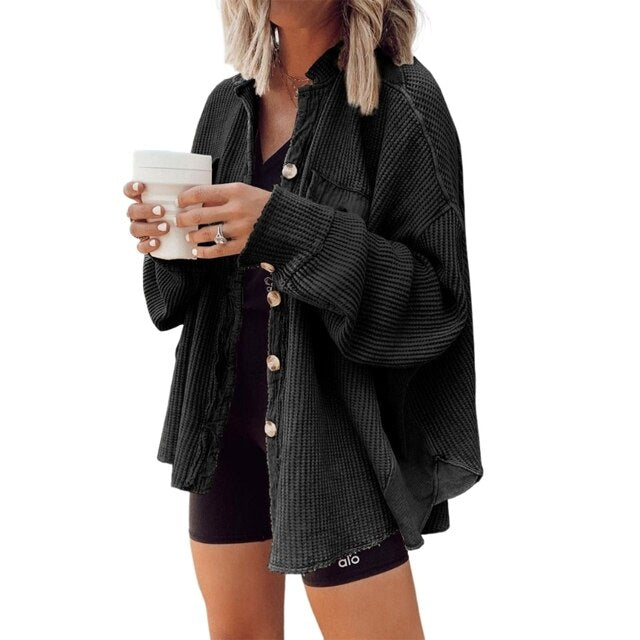 Casual Cardigan with Patch Pockets