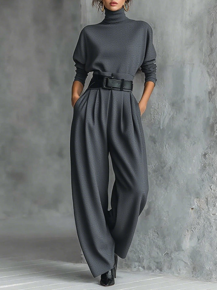 EVA | High-Neck Jumpsuit Set