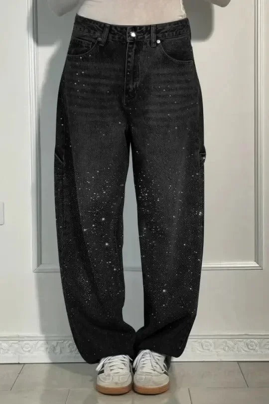 Valentina — High-Waist Glitter Jeans